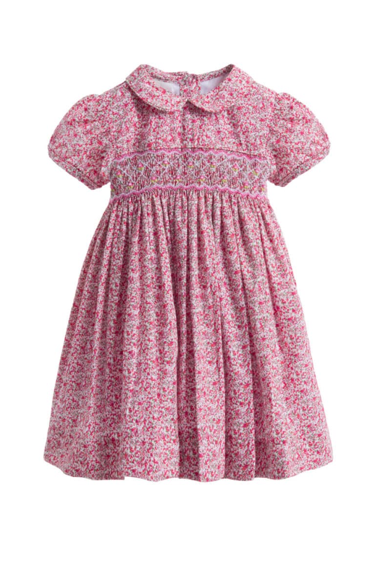 Thumbelina | Millefleur Hand Smocked Girls Dress- Annafie