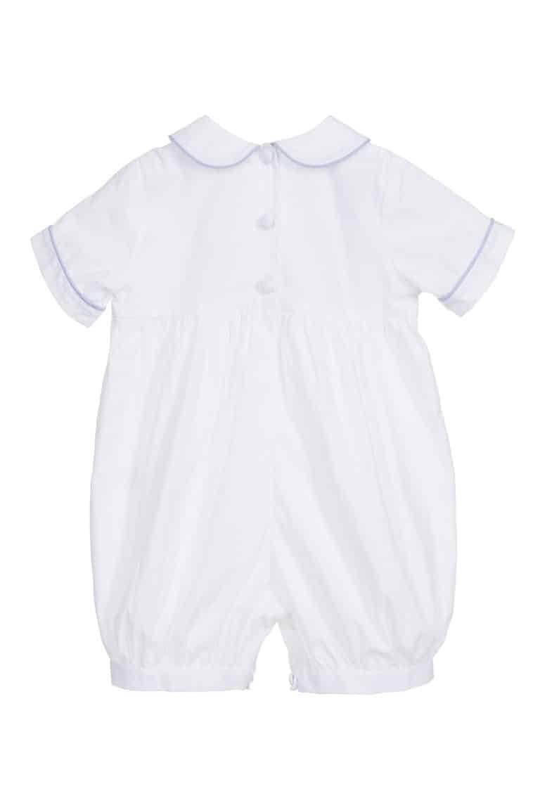 Prince George Romper With Hand Smocked Sailing Boats - Annafie