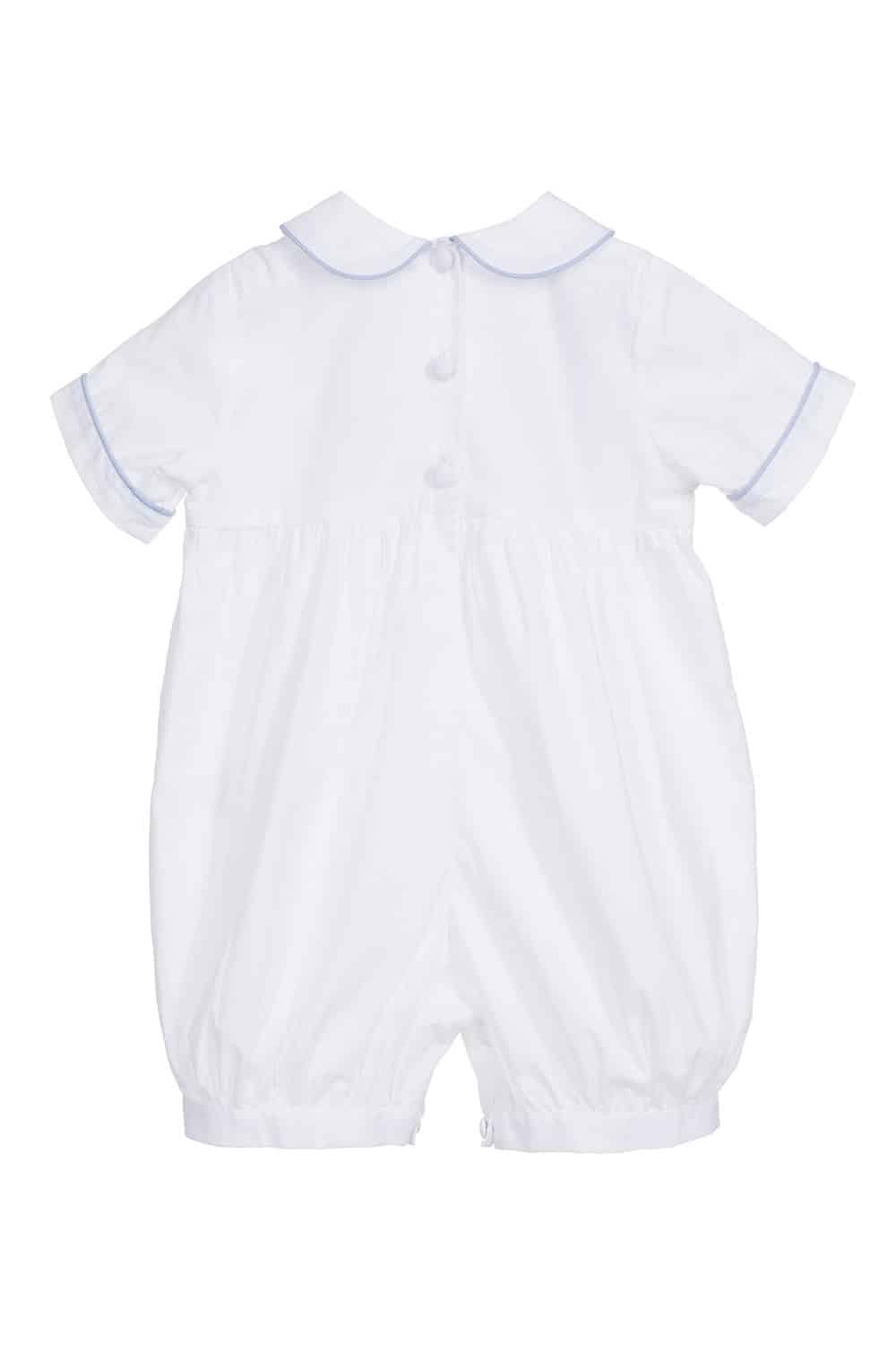 George Romper With Hand Smocked Sailing Boats - Annafie