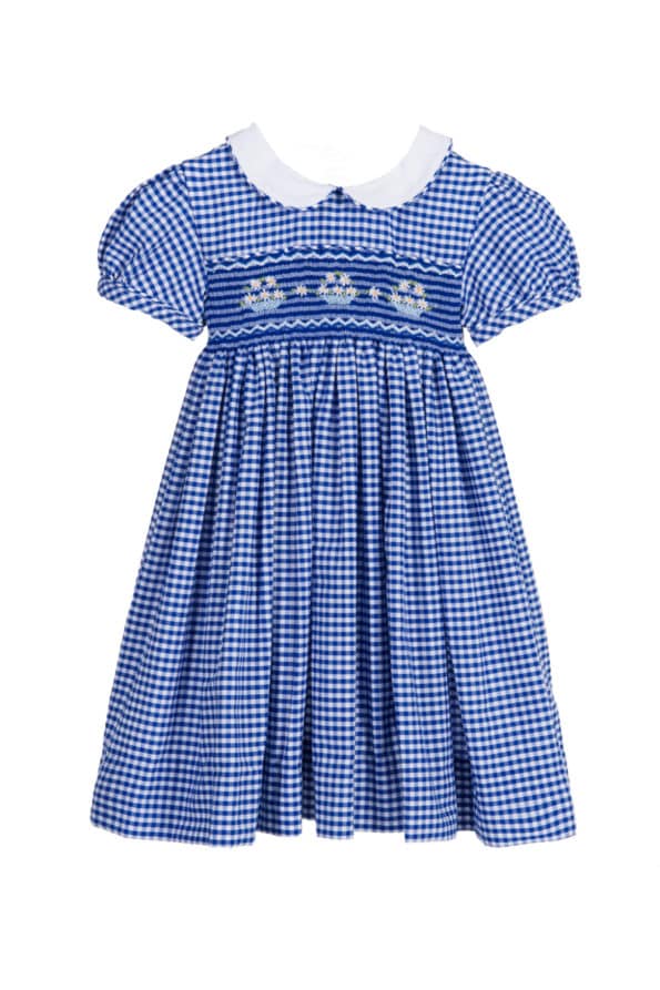 Lobster | Blue Striped Short Sleeve Summer Dress - Annafie